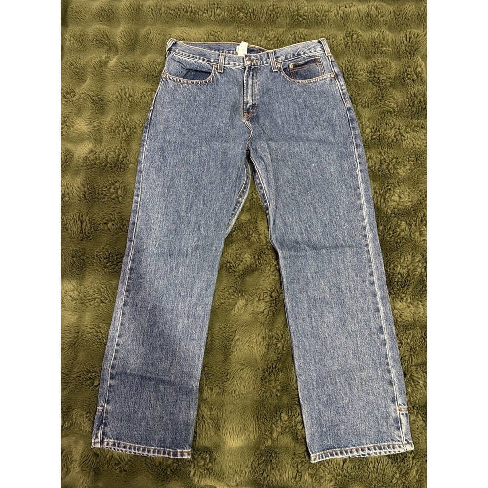 Harley Davidson Men's Relaxed Leg Denim Jeans Blue Cotton Size 34x30 Comfort